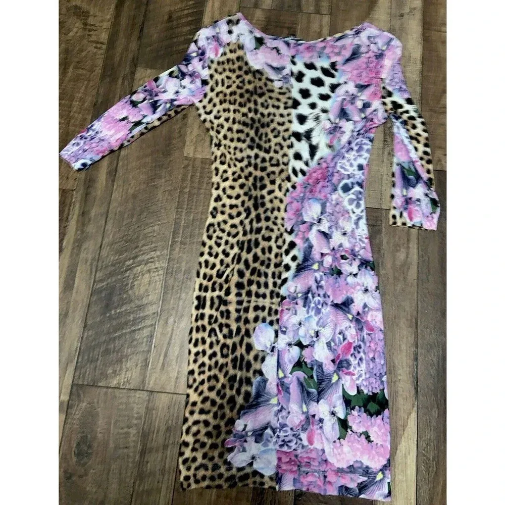 just cavalli dress Y2k Floral Animal Print boho classic vintage designer spring - Image 6