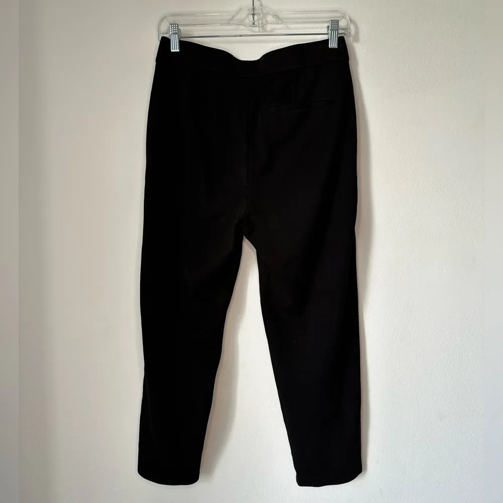 Eileen Fisher Tencel Ponte Pants Black Straight Pull On Stretch Casual Sz XS - Image 4