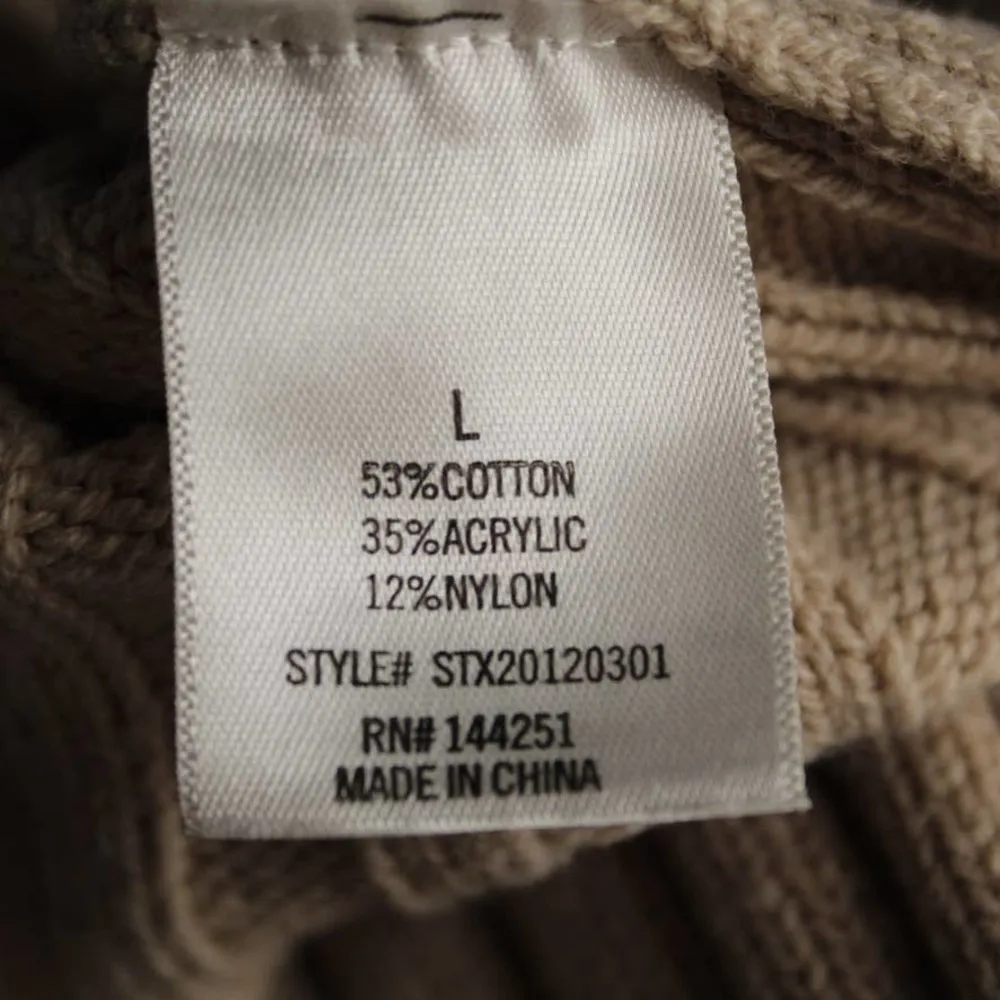 Francescas Alya Y2K Rib Knit Button Detail Tank Top Beige Sweater Size Large - Image 6