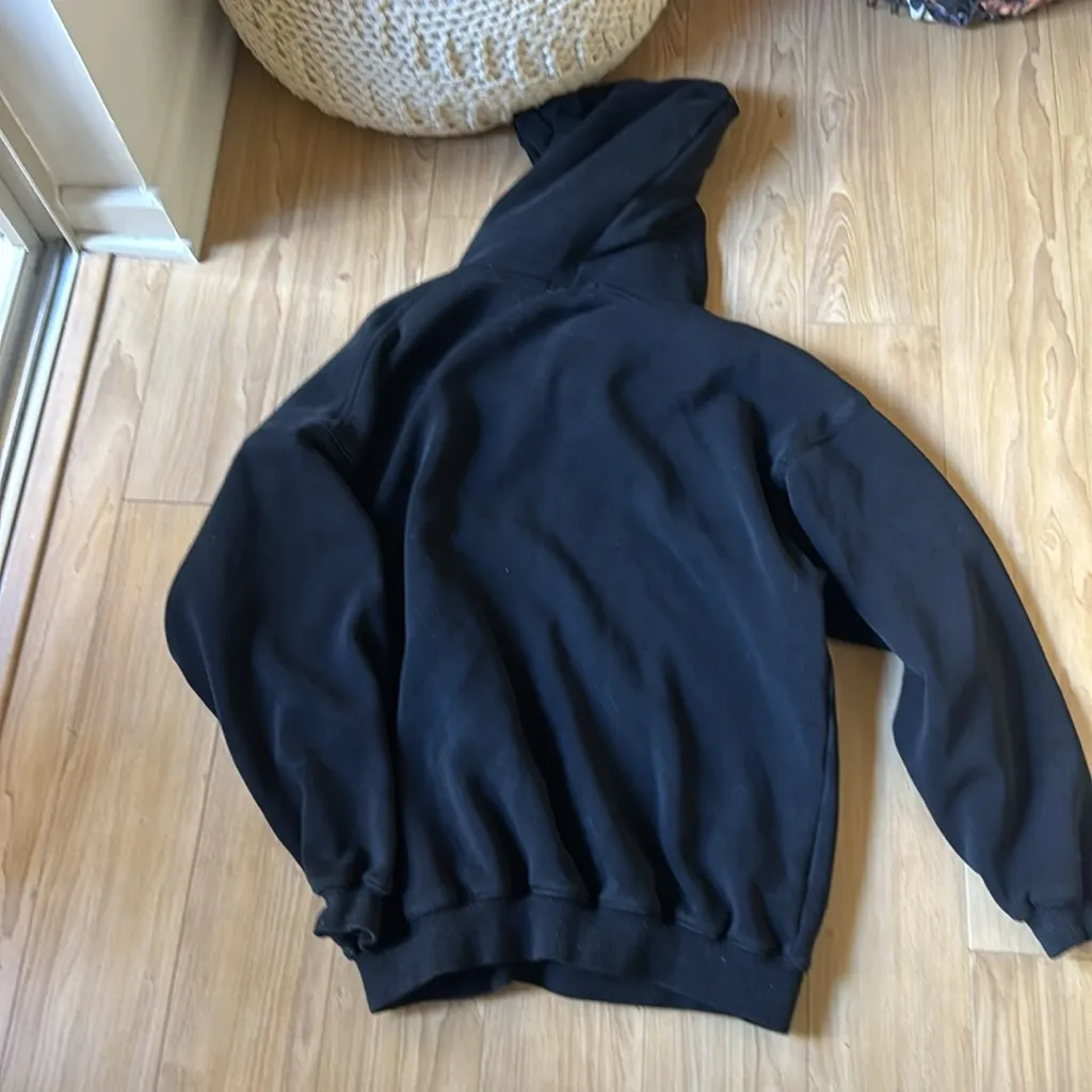 I.AM.GIA Black Hoodie with Drawstring Detail - Image 3