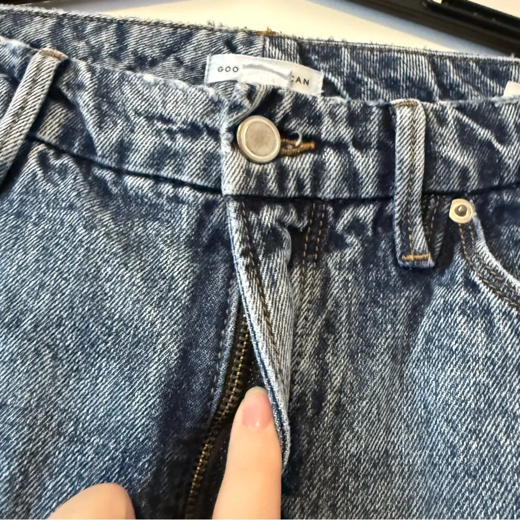 Good American Good Classic Hi-Rise Distressed Ripped Ankle Jeans Size 4/27 - Image 5