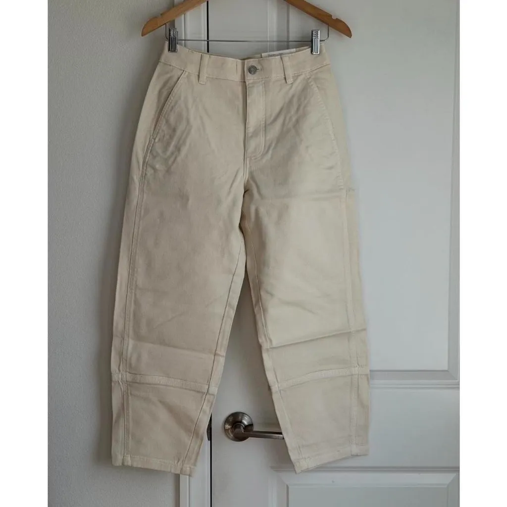 Everlane The Utility Barrel Pant in Bone, Size 6 - Image 6