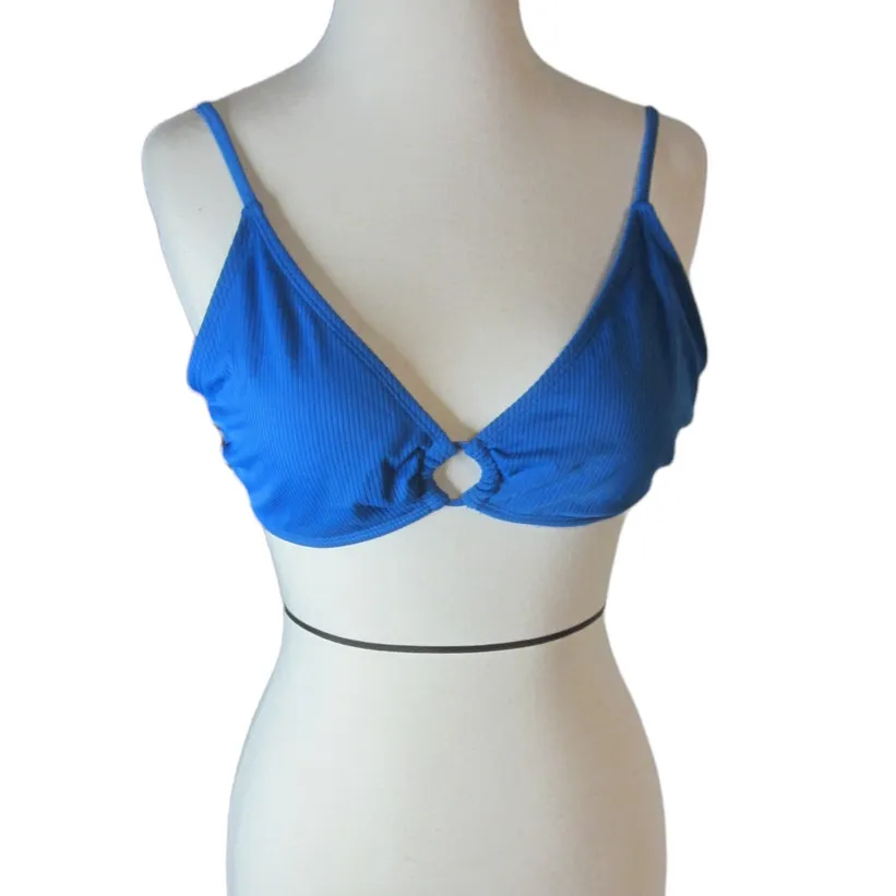 Y2K Swim Beachwear Bold Blue Bikini Top No Boundaries L (11-13) - Image 5