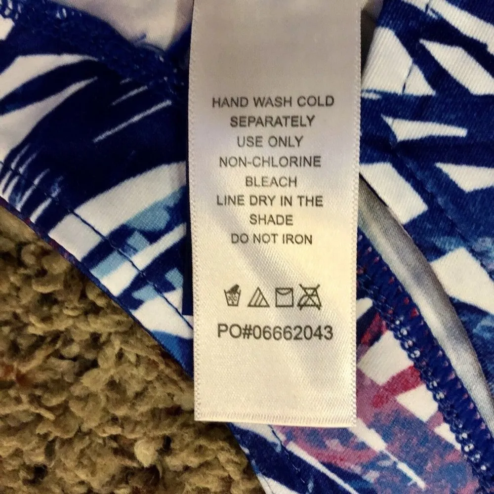 Swimsuits for All Swim Top Womens 22/24 NEW Blue Purple White Floral Size undefined - Image 9