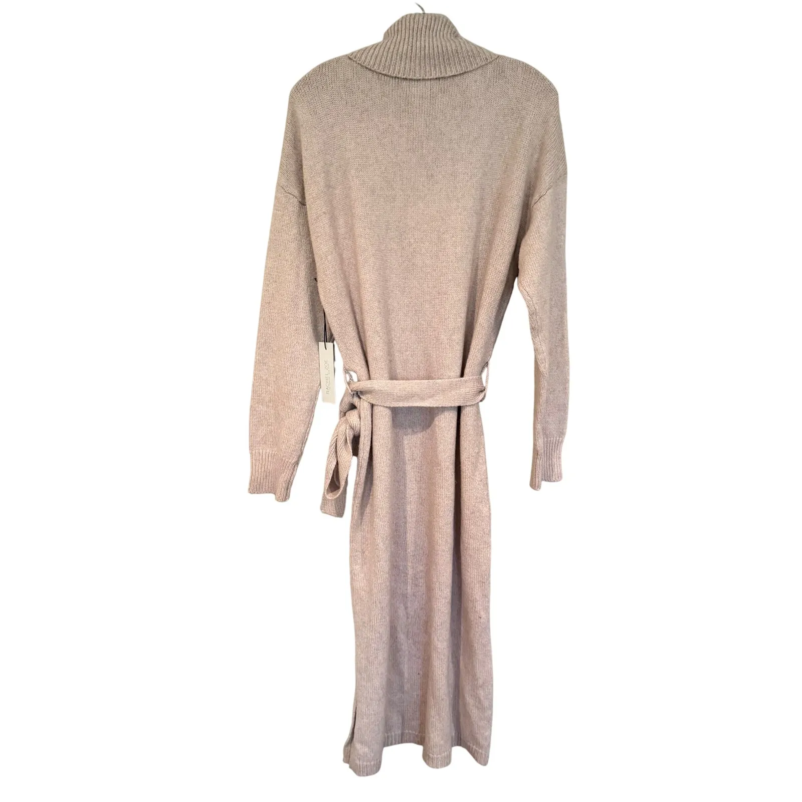 Rachel Zoe Cowl Neck Knit Sweater‎ Dress Womens XL Oatmeal Career Classic Casual - Image 6