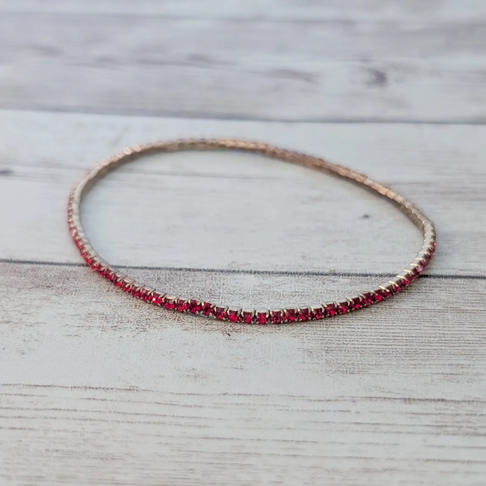 Thin Red Stretch Bracelet - Image 8