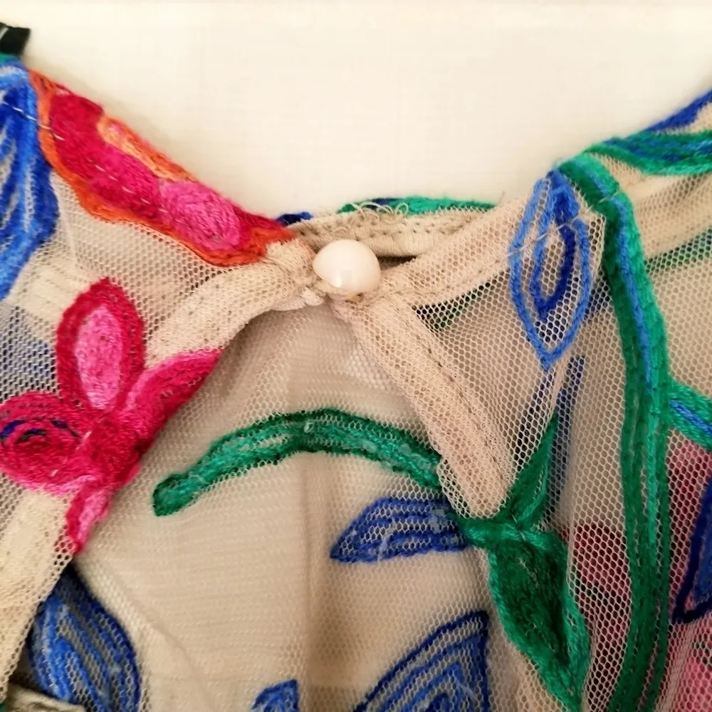 {M} ACEVOG Casual Floral Fit n' Flare Party Dress Black Size M - Image 6