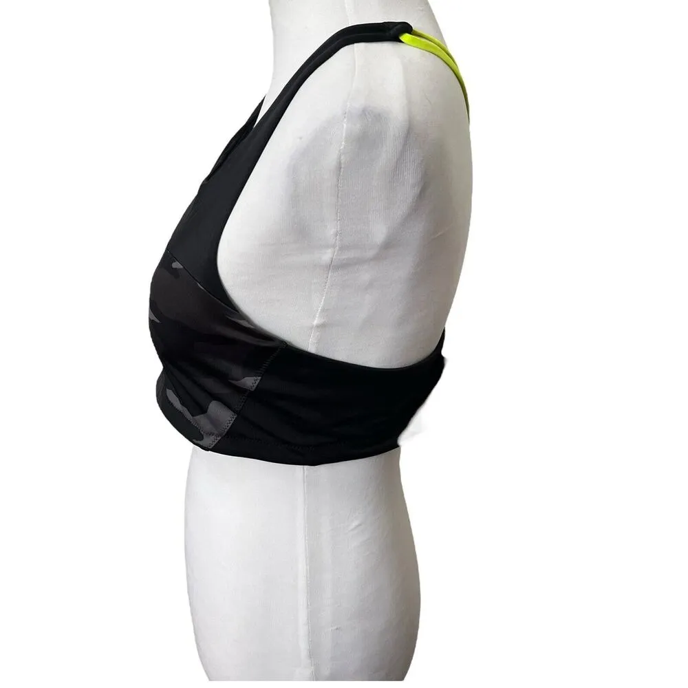 Athleta Black Camo Freestyle High Neck Bikini Top 422964 Swim Women’s Size L - Image 3