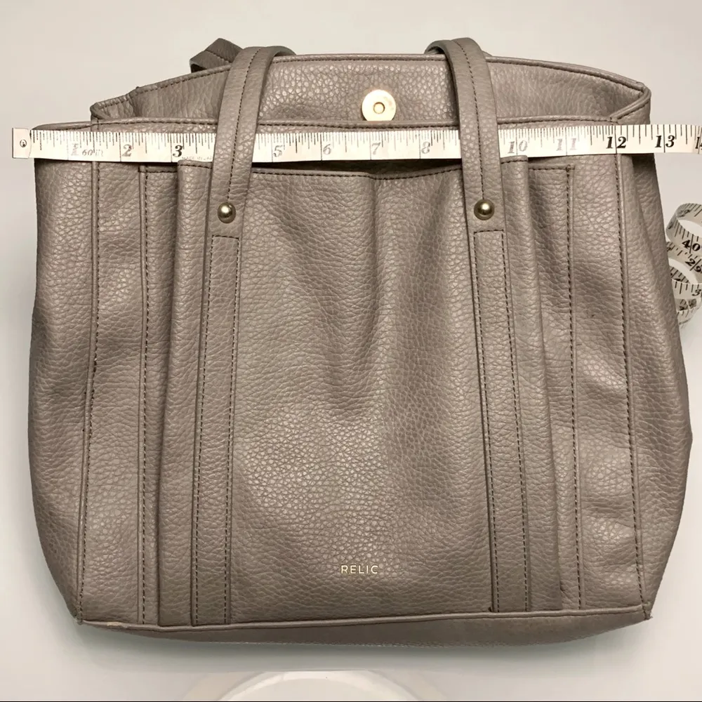 Pewter RELIC Vegan Leather Bag - Image 11