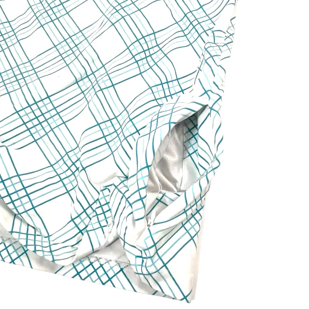 Athleta A-line Plaid Activewear Skort Teal/White Size 1X - Image 5