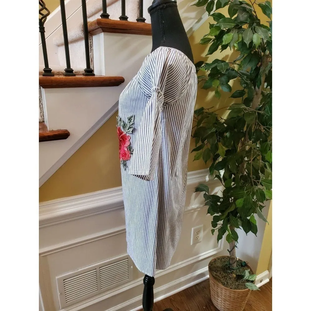 Potter's Pot Floral Embroidery Top Dress - Image 5