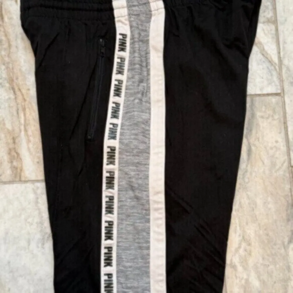 Pink by Victoria's Secret women's small black/gray/white sweatpants - Image 4