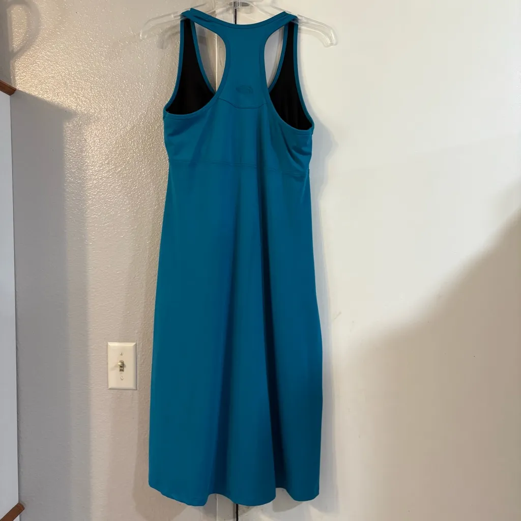 The North Face Abby Dress Women's M Teal Racer Back Outdoor  UPF30 Large Hike - Image 4