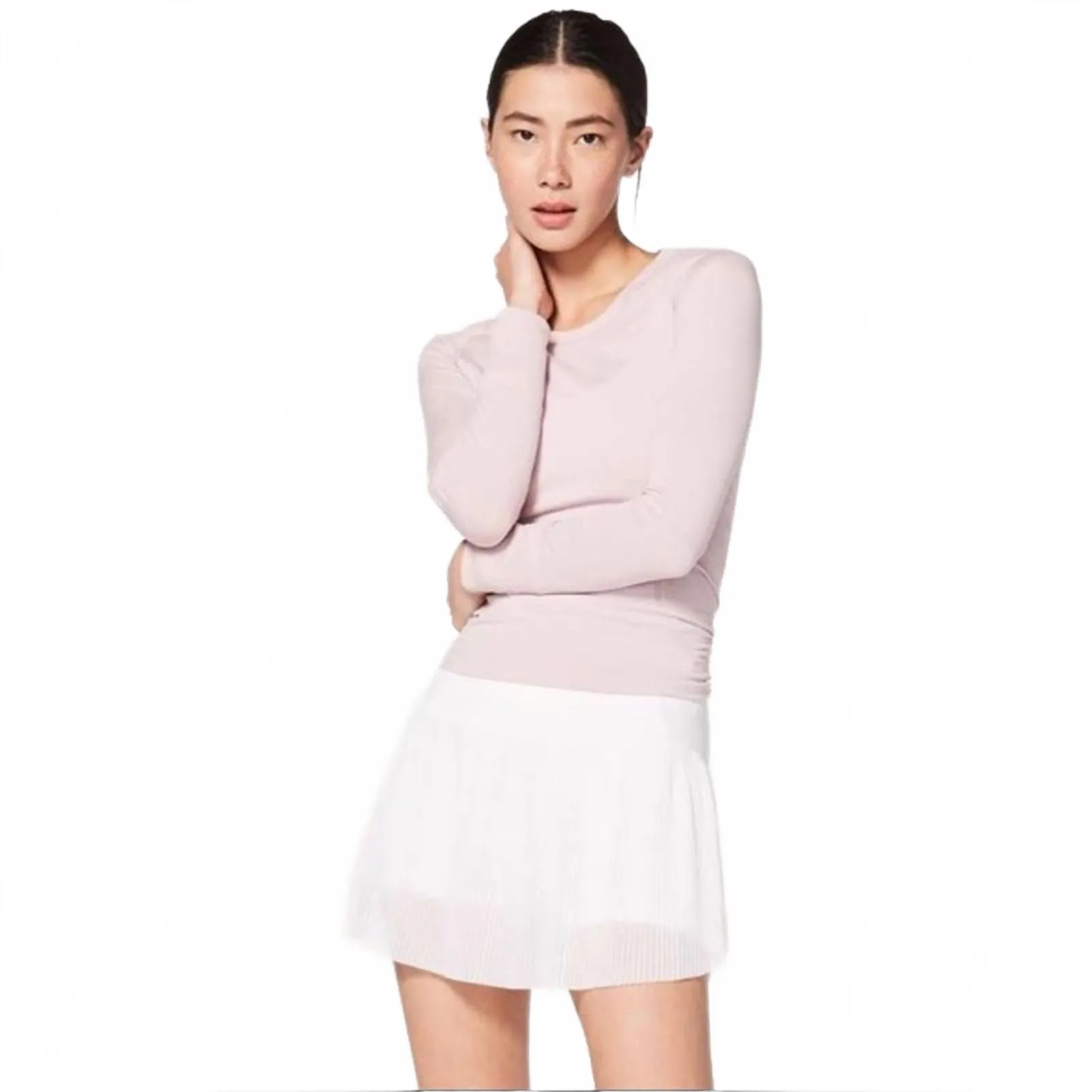 Lululemon Just Pleat It Skirt Tennis Pickleball Skort White Women's Size 2 - Image 5