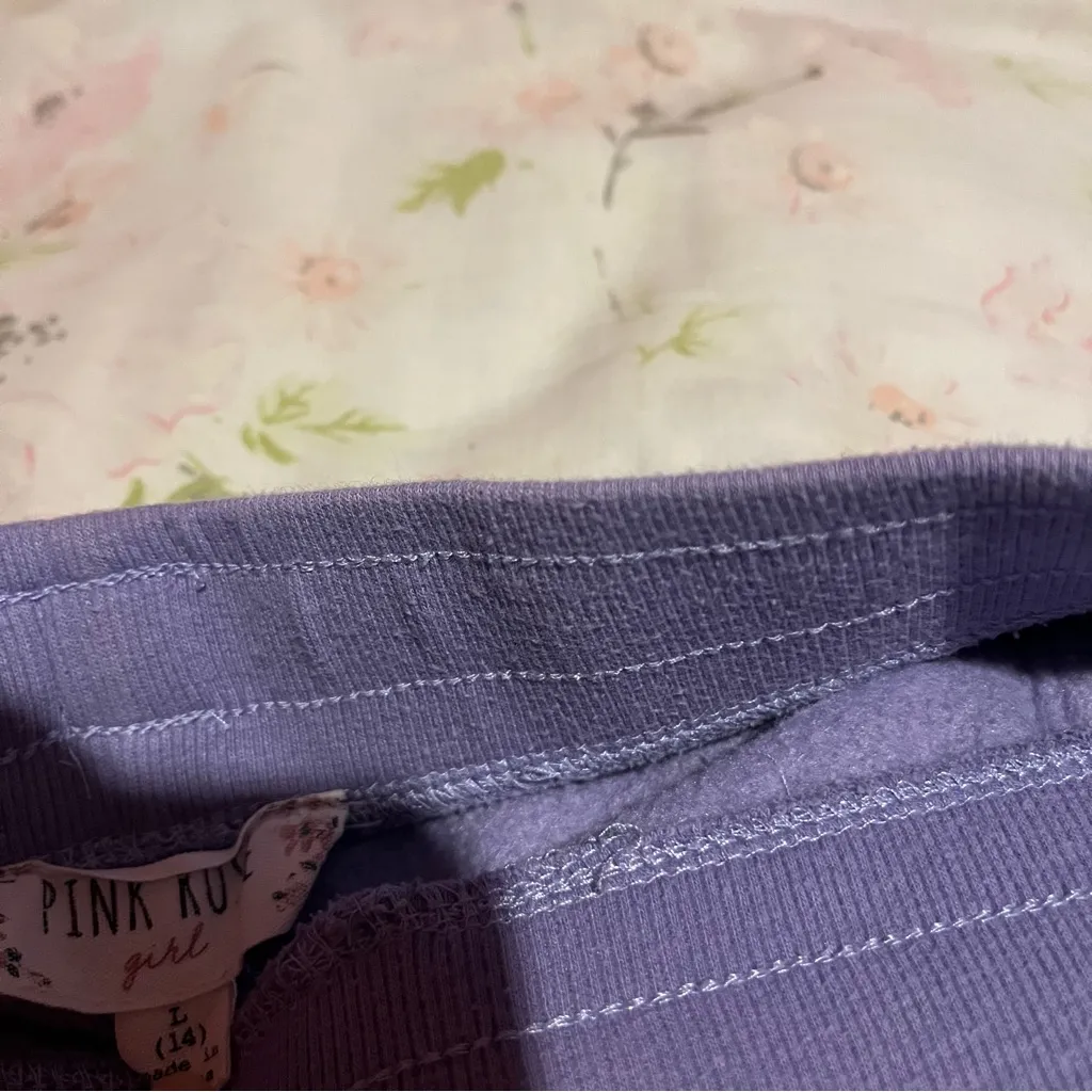 Pink Rose Lavender Jogger Pants - Image 3