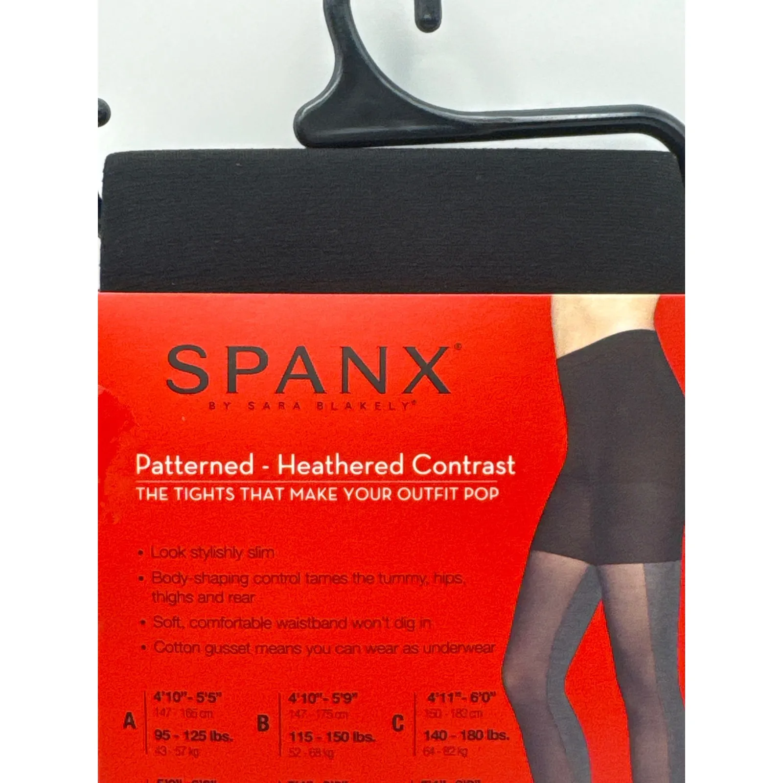 Spanx  Tight-End Tights Patterned Heathered Contrast Bodyshaping Black Size A New - Image 6