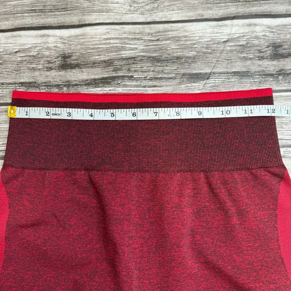 Victoria's Secret VS PINK Womens Seamless Workout Leggings M Med Medium Red Wine - Image 7