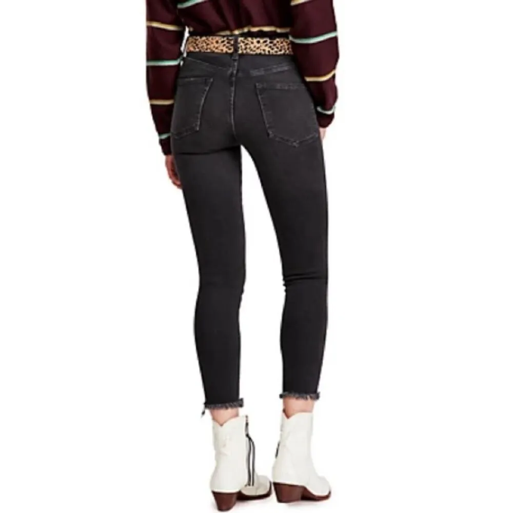 We The Free by Free People Raw High Rise Black Jegging Jeans - Image 6