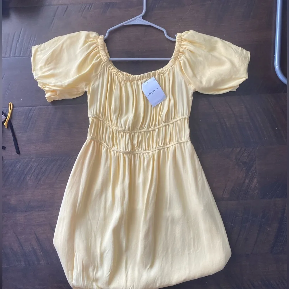 (3/$40 Item) Forever 21 Yellow Babydoll Dress Size S! NWT - Image 2