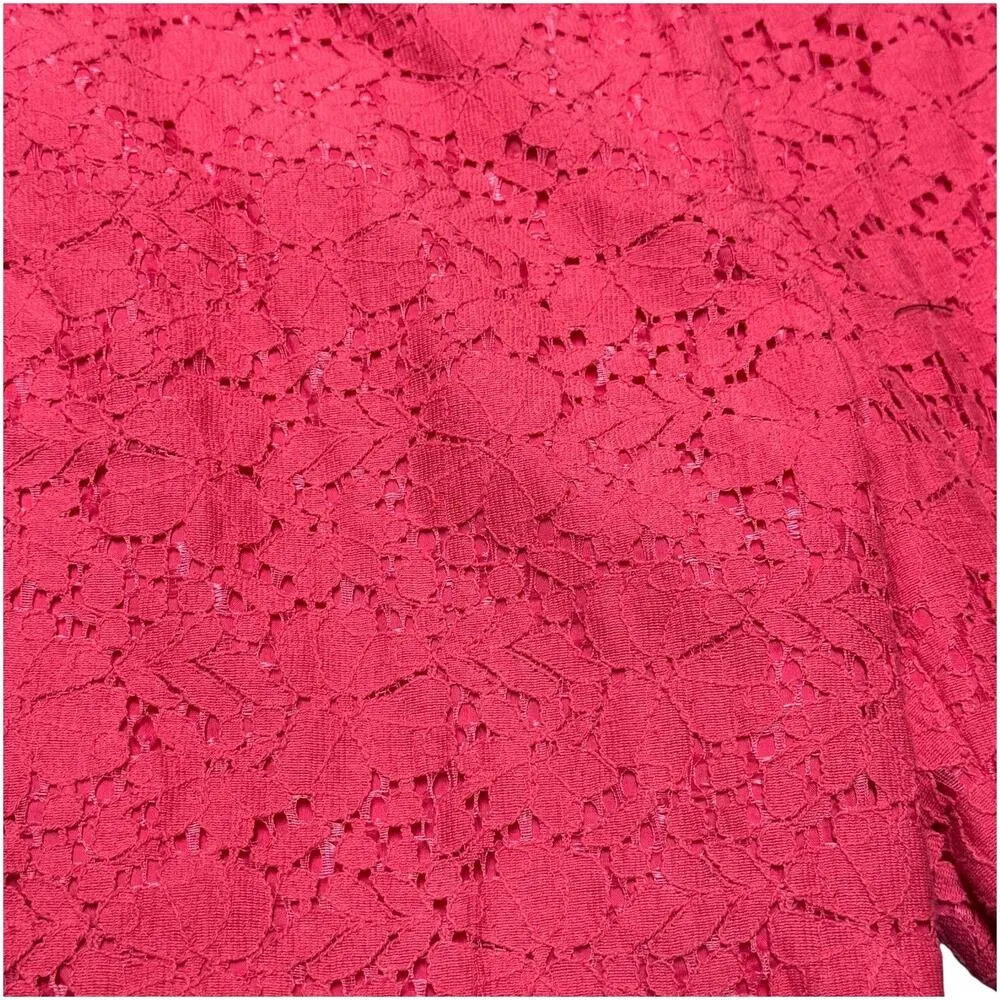 J.Crew Cafe Capri Pink Floral Lace 4 - Image 2