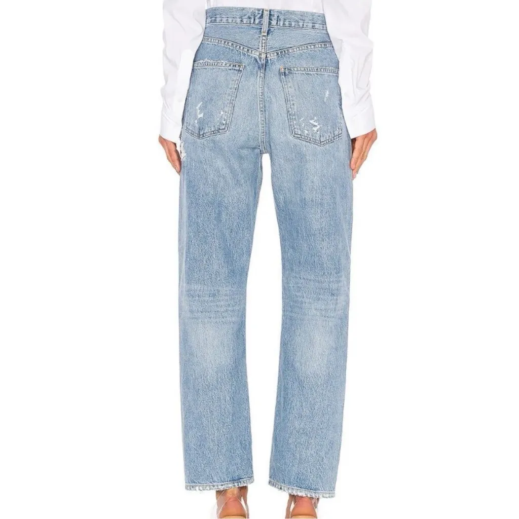 Agolde Women’s 90’s Jean Mid Rise Loose Fit Distressed Jeans Fallout Wash Sz 25 - Image 6