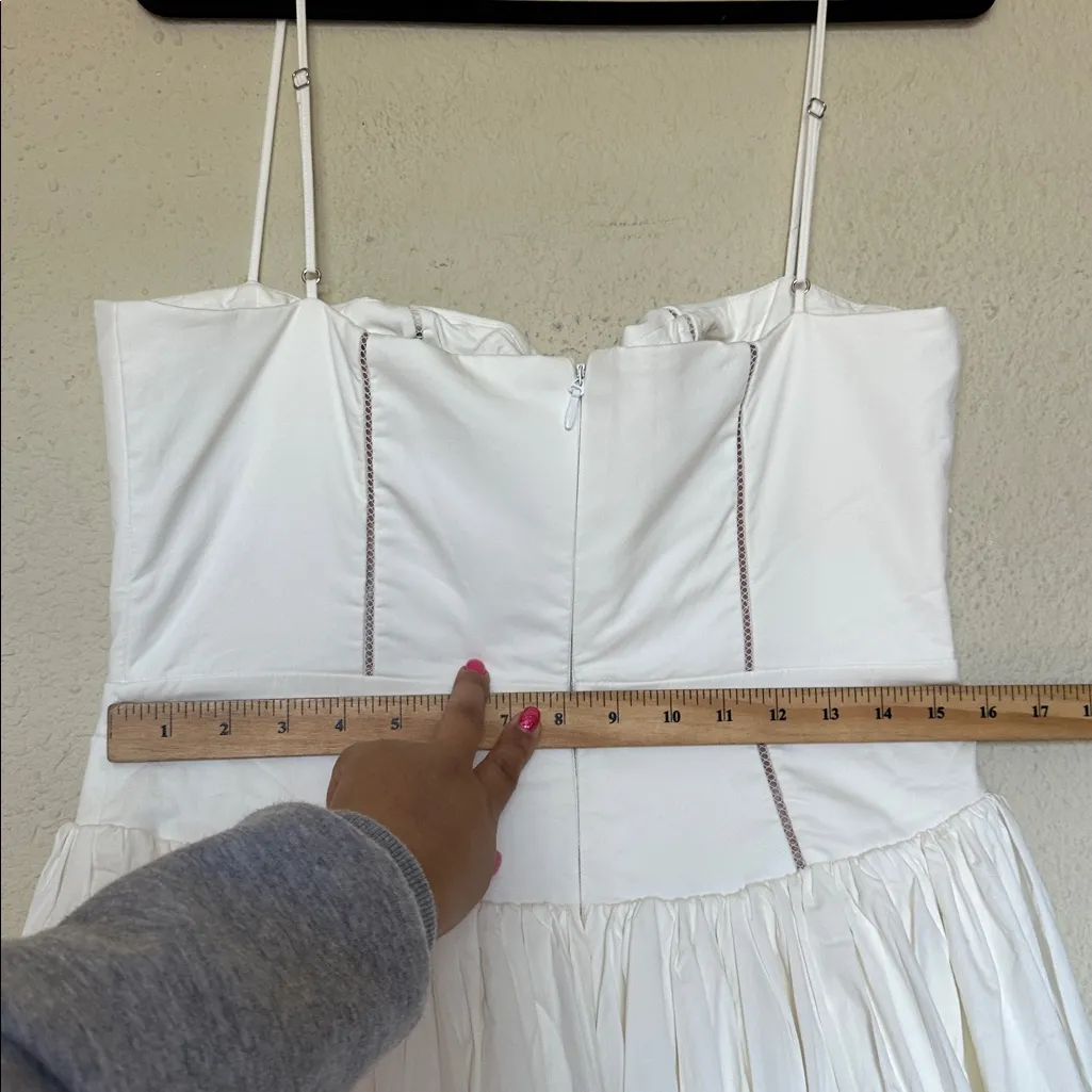 HOUSE OF CB XL D-DD 'Ysabella' White Cotton Maxi Sundress‎ NWOT size XL - Image 8