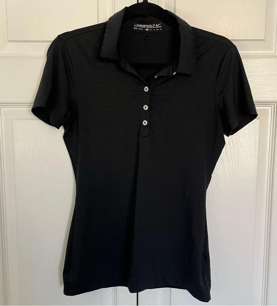 Black Women’s Nike Golf Dri-Fit Polo Size XS - Image 2