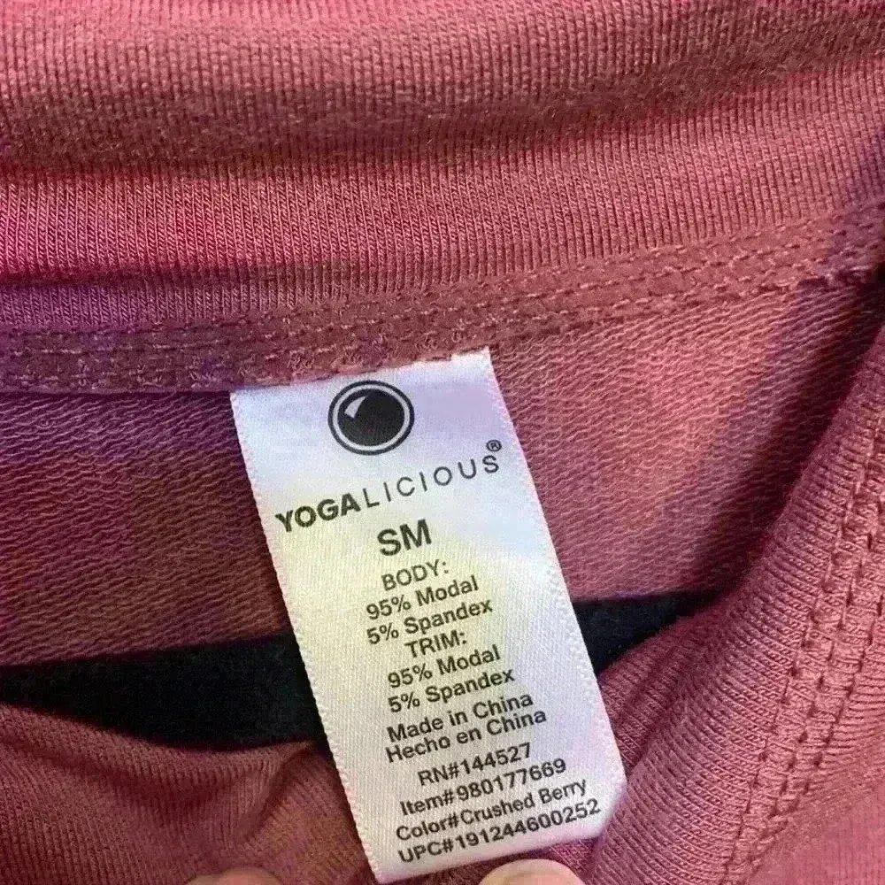 Pink mock neck Yogalicious sz SM athleisure activewear active hiking running - Image 6