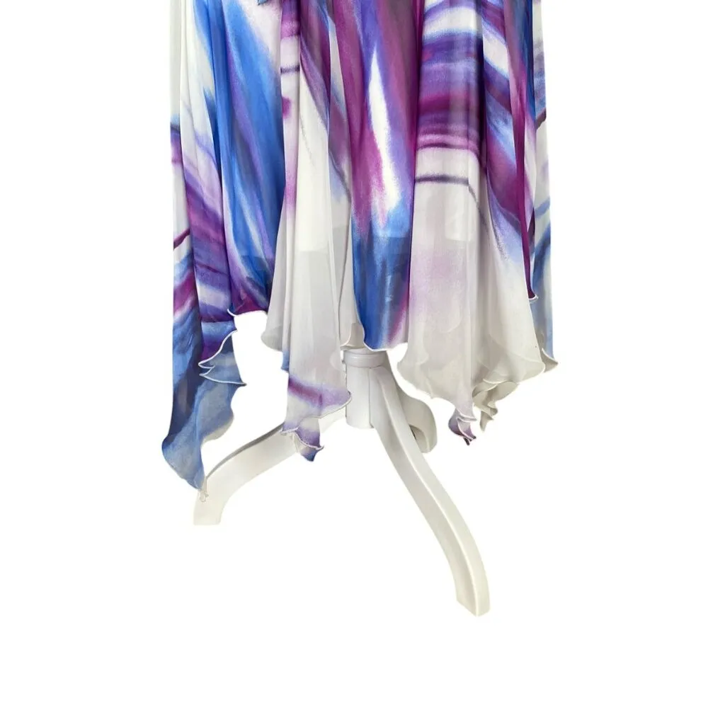 S.L. Fashions 8 multicolored sheer fully lined maxi dress padded embellished - Image 10