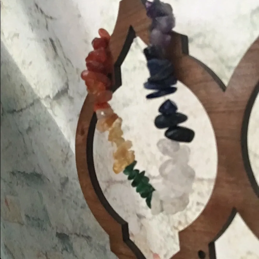 2/$25 Chakra Chip Crystal Stone Stretch Bracelet - Image 2