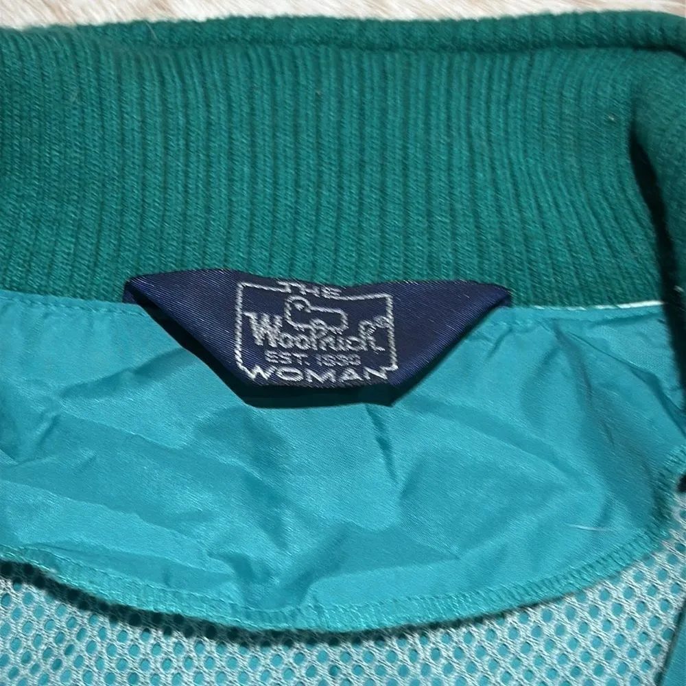 Vintage 80s Woolrich turquoise hooded Teton windbreaker - Image 2