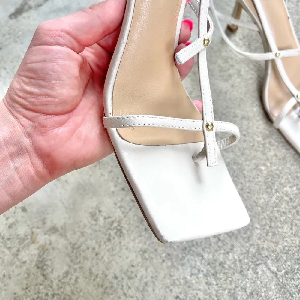 Tony Bianco Revolve Lilly Sandal Nappa in Ivory White Size 8.5 - Image 2