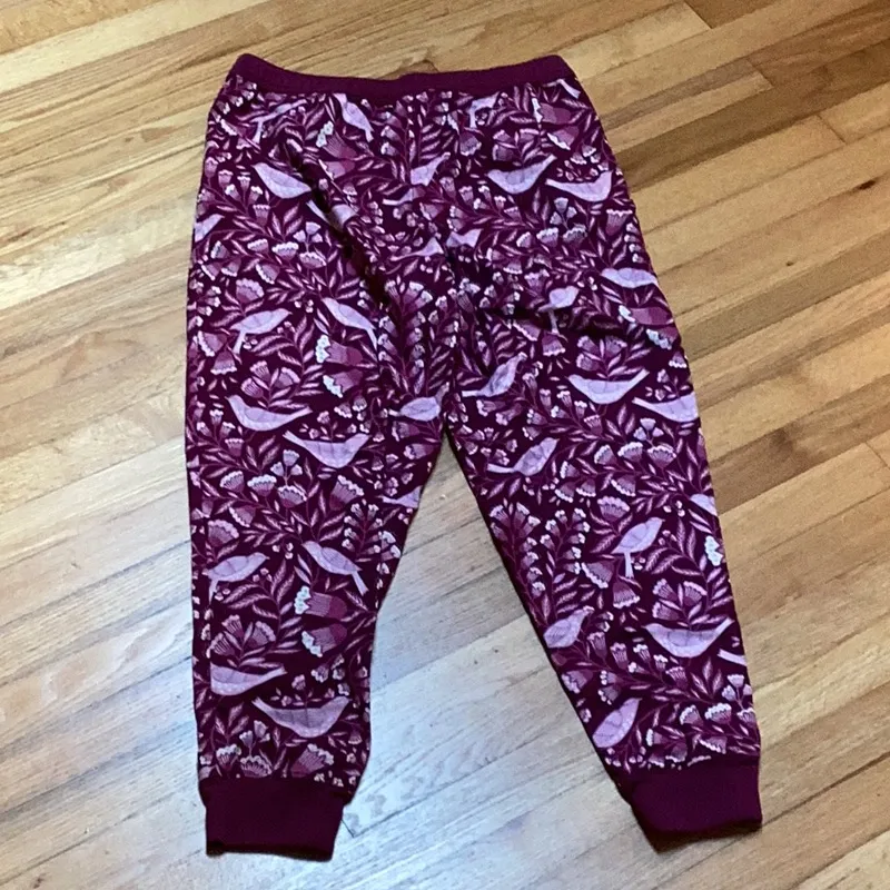 Garnet Hill Organic Pima Cotton Purple Port Lounge Jogger Pants Size Medium - Image 5