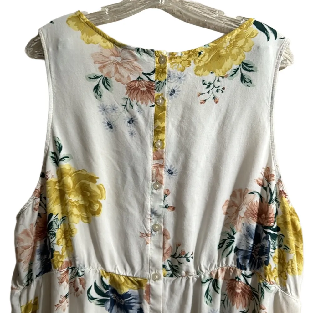 TORRID Size3 Floral Sleeveless Back Buttondown Blouse - Image 5