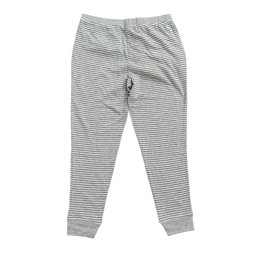 Lauren Ralph Lauren Women's Striped Sleep Sweatpants in Gray, Size XL​ Gray - Image 3