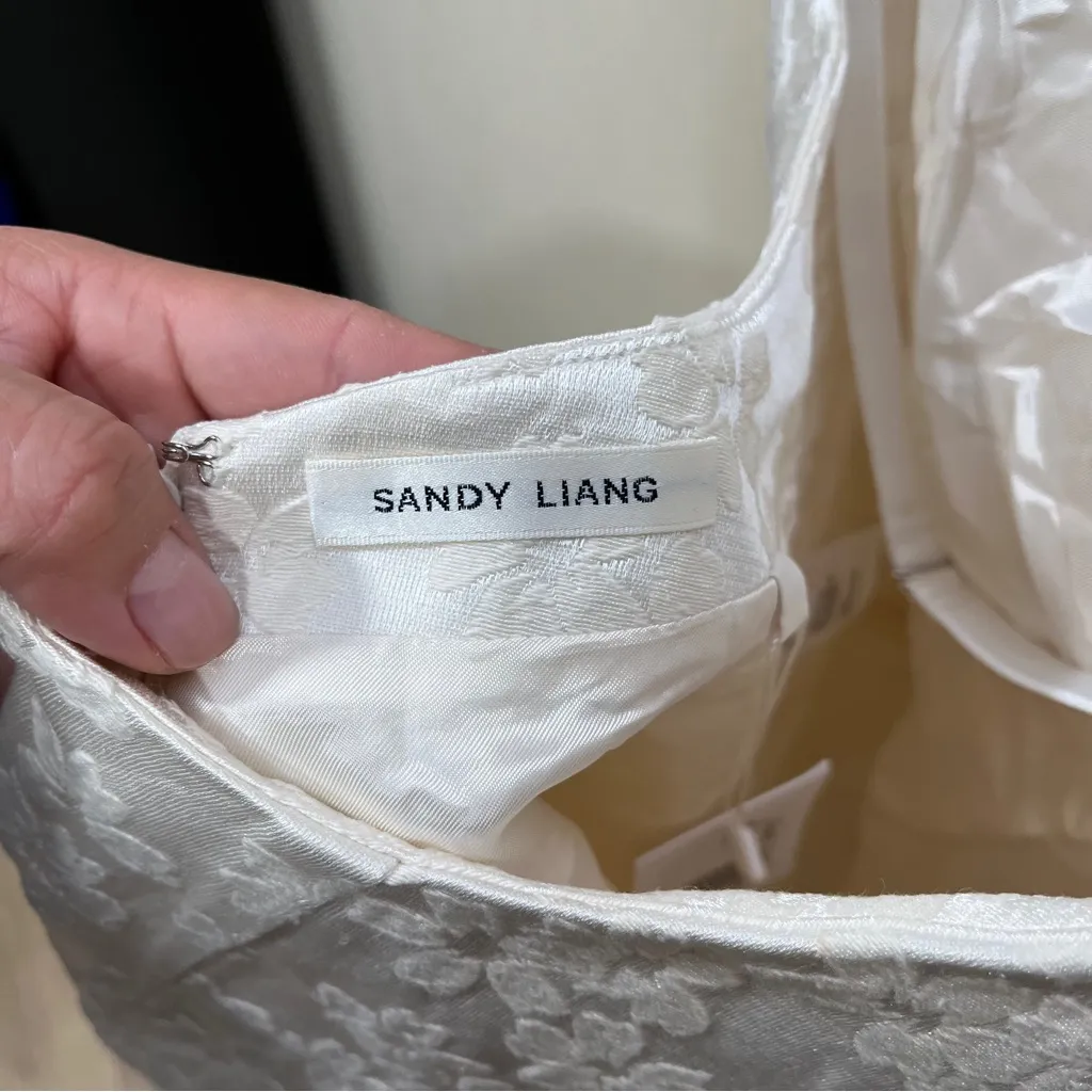 NWT SANDY LIANG Blanco Dress size 8 color ivory women’s - Image 8