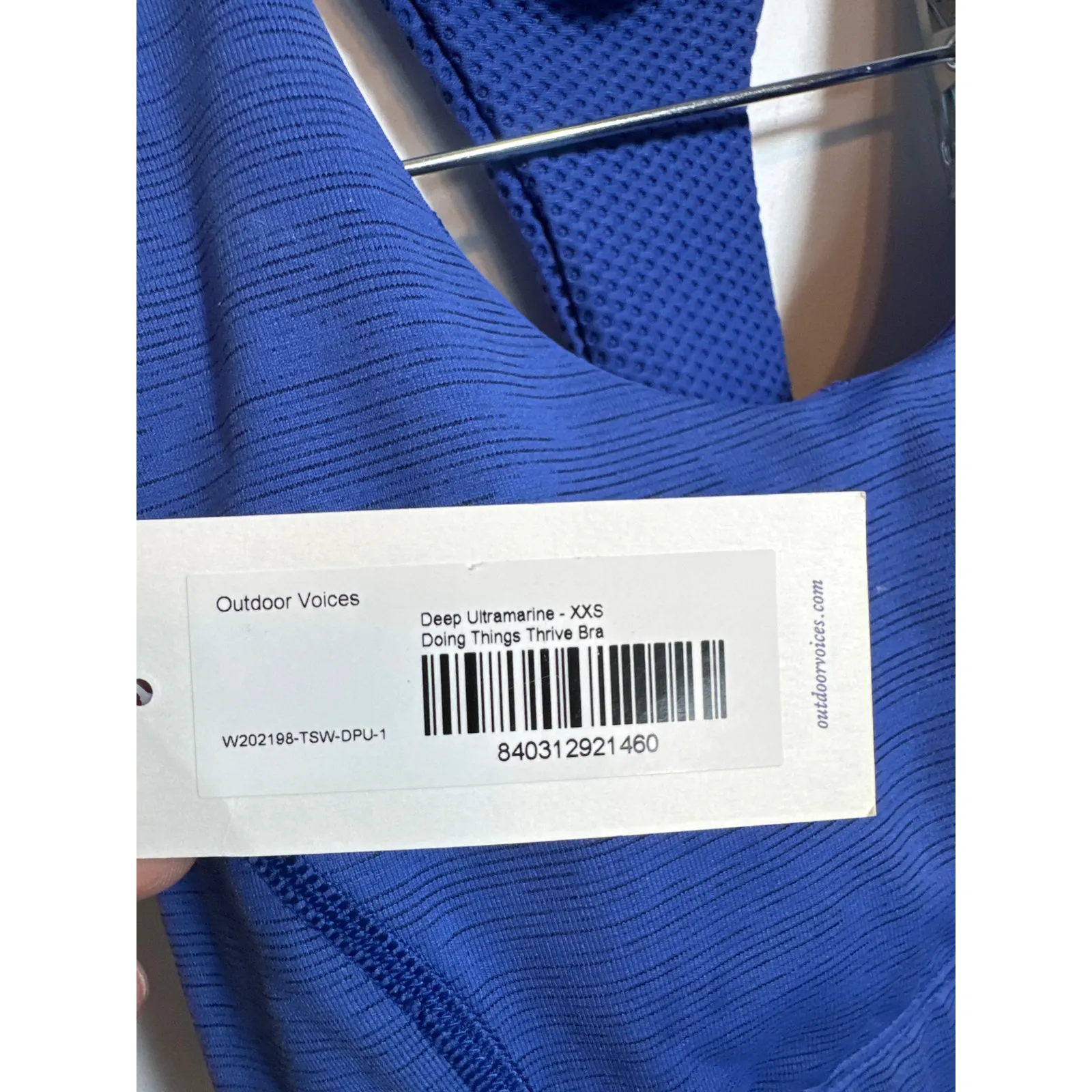Brand New Outdoor Voices Women's Size XXS Doing Things Bra Ultramarine Blue - Image 4