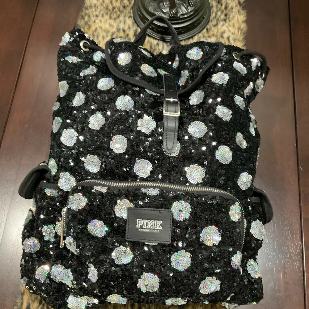 PINK BY VS SEQUINS POLKA DOT BACKPACK - Image 4