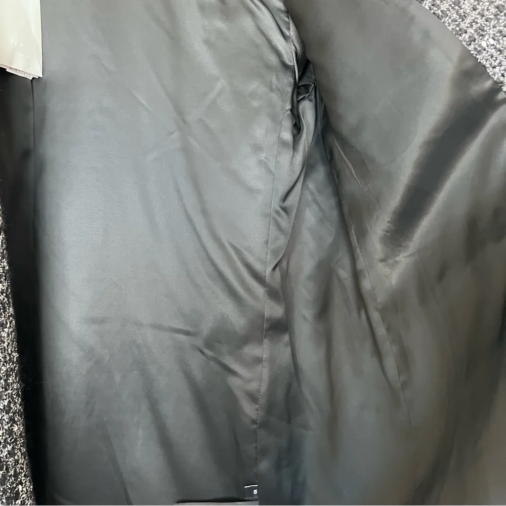 Theory  Piazza Noelle Double Breasted Tweed Blazer BLACK MULTI Size 10 - Image 12