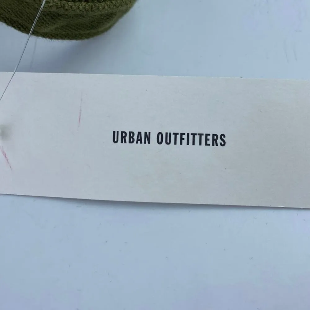 NEW Urban Outfitters Women's Army Green Smiley Patch Distressed Canvas Tote Bag - Image 7