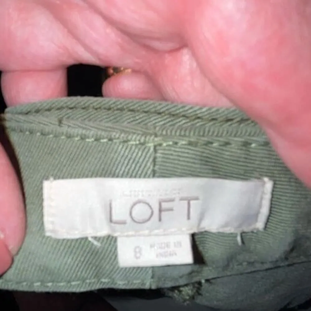 LOFT olive green  skirt 8‎ - Image 3