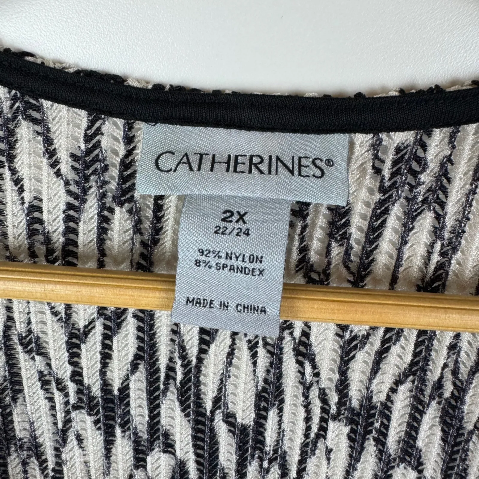 Catherines Open Front Cardigan Size 2X Ombre Animal Print Pleated Lightweight - Image 6