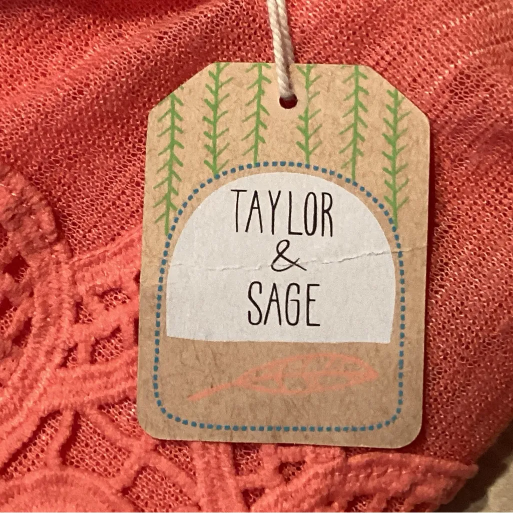 🧡 NWT 🧡TAYLOR & SAGE CORAL TWISTED BACK PULLOVER TANK Sz. MED - Image 5