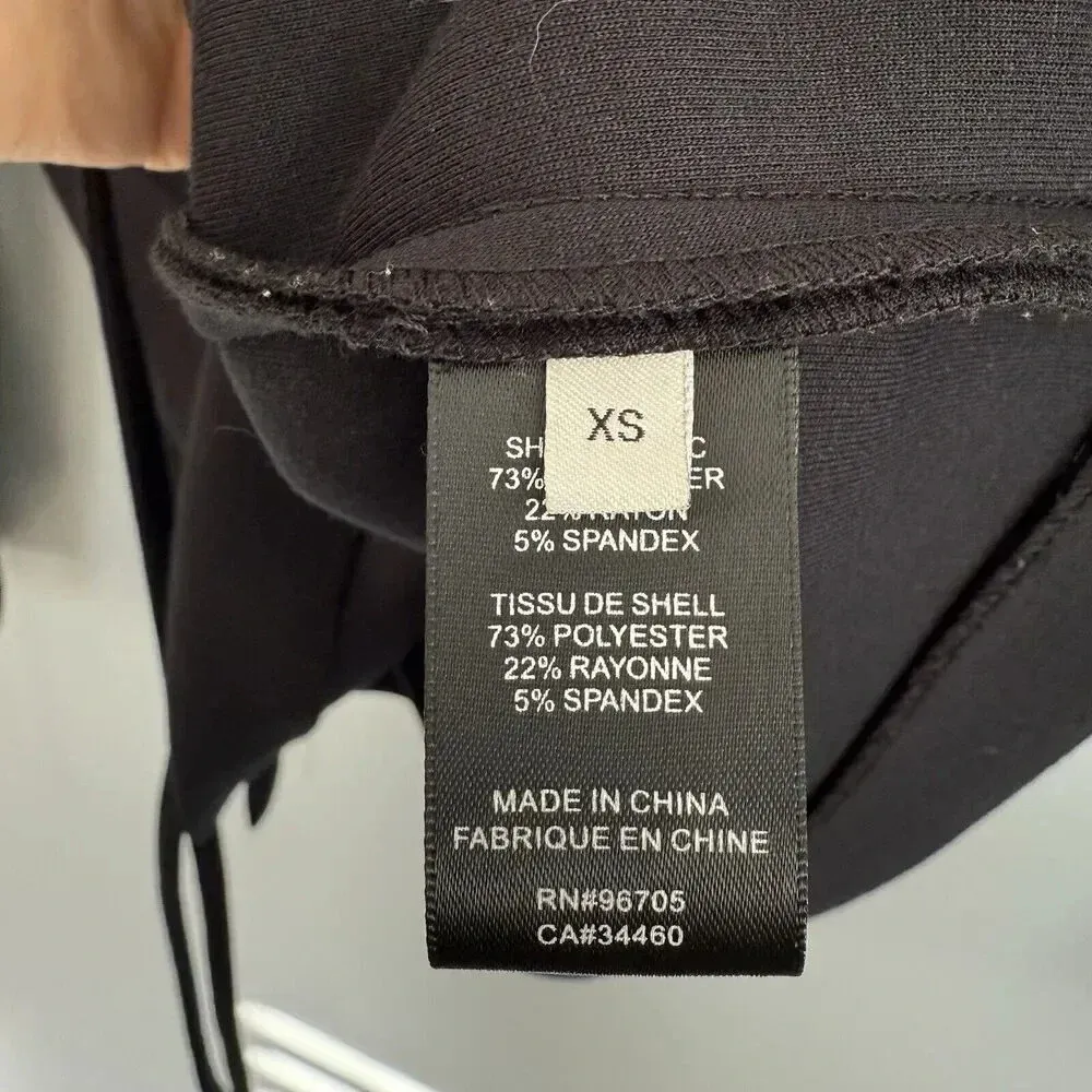 $265 Rebecca Taylor Tunic Top Blouse Scuba Like Drawstring Black Size XS - Image 7