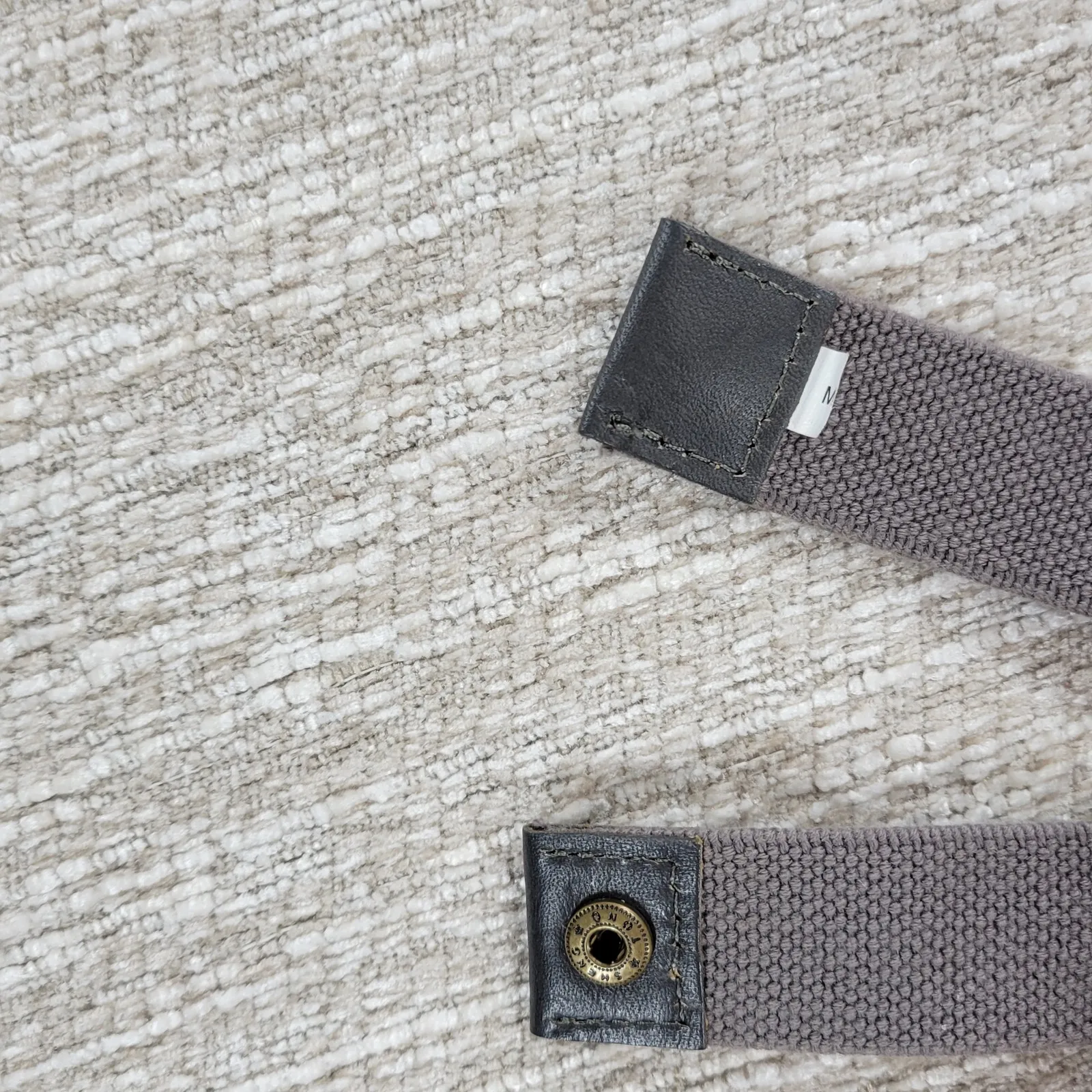 VTG Beaded Belt Womens Gunmetal Gray Stretch Elastic Wide Waist Snap Closure - Image 12