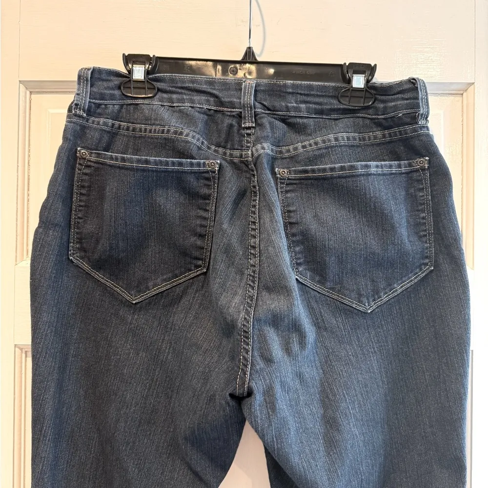 NYDJ‎ Medium Wash 5 Pocket Straight Leg High Rise Jeans Blue Lightweight Size 14 - Image 5