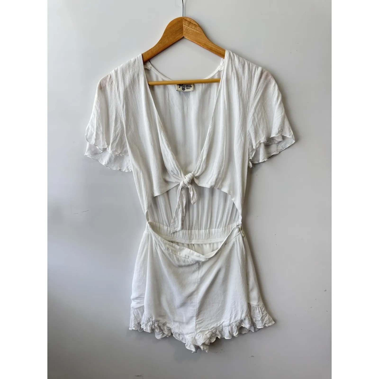 SHOW ME YOUR MUMU‎ | Riviera Romper White Challis Size Small - Image 5