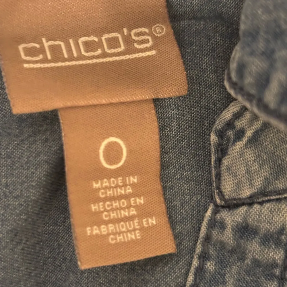 Chico's Dark Blue Denim Shirt - Image 2