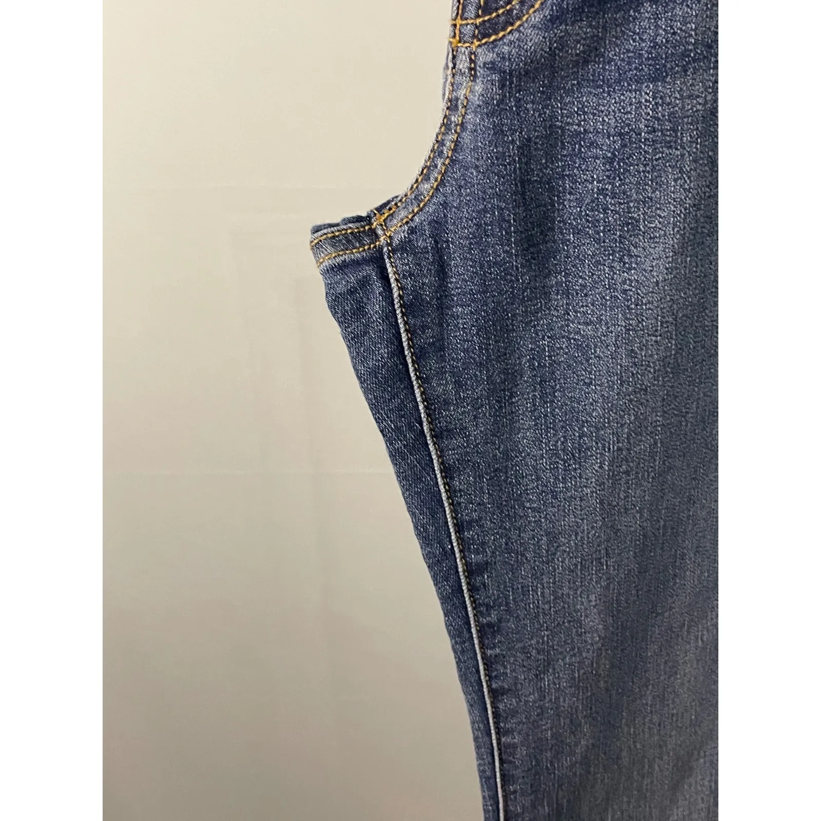 Francesca's Harper Heritage High Rise Bootcut Jeans Size 27 Split Hem Blue - Image 11