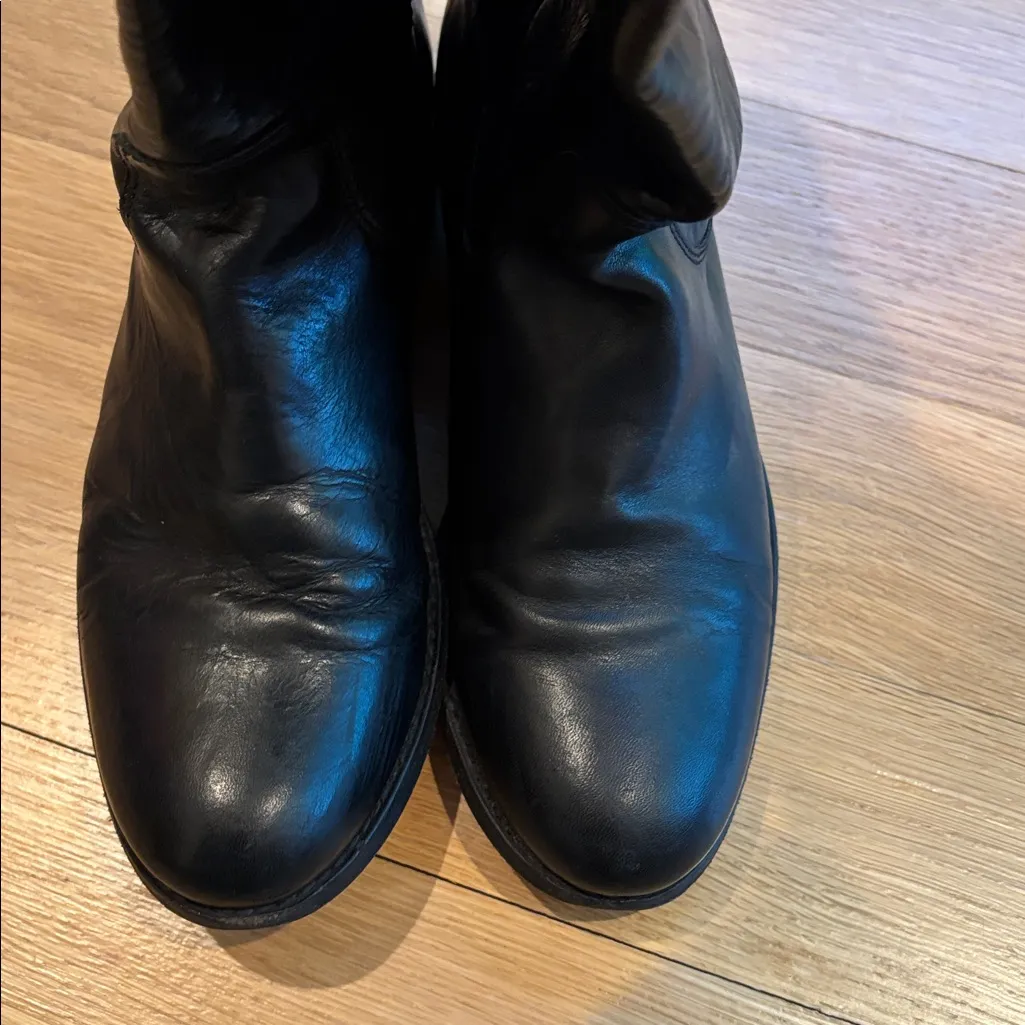 Frye Boots Melissa Black Tall Block Heel Size 7 - Image 5